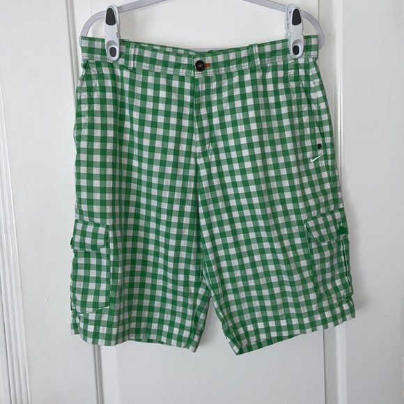 Nike golf sport cargo Dri-fit plaid shorts 34 - Picture 1 of 6